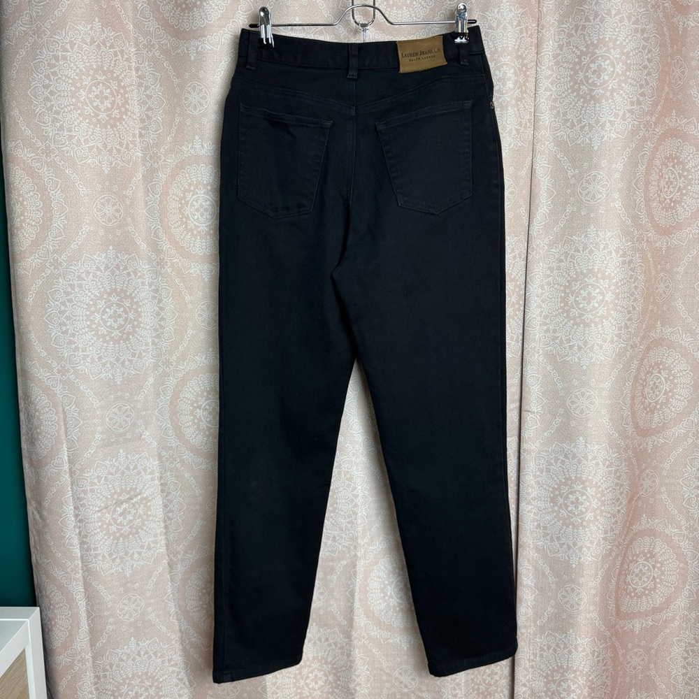 Lauren Jeans Co. Ralph Lauren Vtg High Rise Straight Denim Jeans Black Size 6P